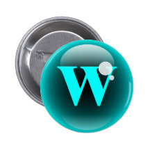 Monogram Bubble W Button
