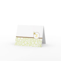 Monogram Bumble Bee Note or Thank You Card