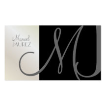Monogram Business Card en retro colours