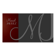 Monogram Business Card en retro colours