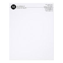 monogram Business Letterheads