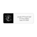 Monogram C Return Address Label labels