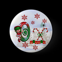 Monogram Christmas Button O buttons