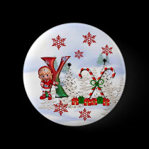 Monogram Christmas Button X buttons