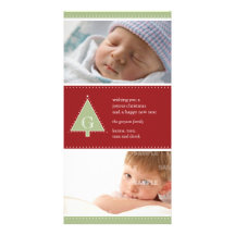 Monogram Christmas Tree Photo Card