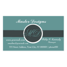 Monogram Classy Male  Professional  Design Business Card Template