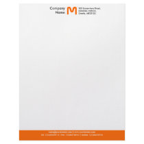Monogram Colour Footer - Orange