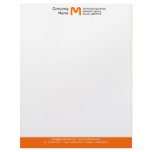 Monogram Colour Footer - Orange letterhead