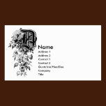 Monogram D Flowering Vine business cards