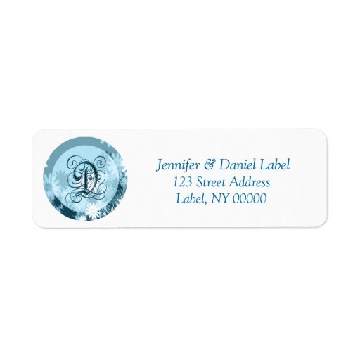 Monogram D Home Address Labels