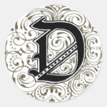 Monogram ‘D’ in Grey - Sticker