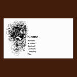 Monogram D Lady in Vine Covered Window business cards
