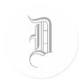 Monogram "D" Sticker Old English Style_Grey text