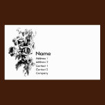 Monogram D Vine & Flowers business cards