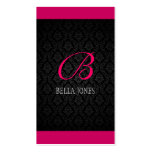Monogram Damask Design Business Card