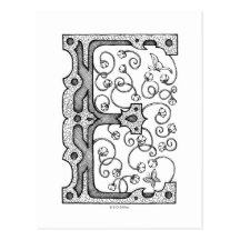 Monogram E Postcard