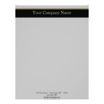 Monogram Elegance in Black Grey Gold Letterhead Design