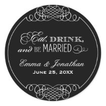 Monogram Favour Sticker | Eat, Drink & Be Married