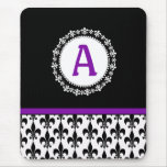 Monogram Fleur de Lis Mousepad