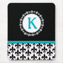 Monogram Fleur de Lis Mousepad