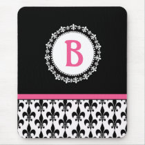 Monogram Fleur de Lis Mousepad