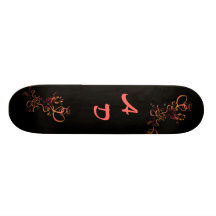 Monogram Fleur Skateboard - Personalize Initials