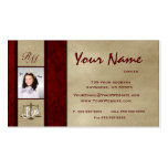 Monogram Floral Lawyer Photo Business Cards 5