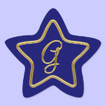 Monogram G in 3D gold stickers