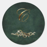 Monogram gold letter C Sticker
