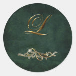 Monogram gold letter L Sticker
