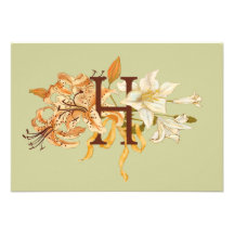 Monogram H Invites