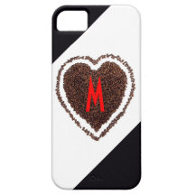 Monogram Heart Love Cool Funny Coffee Cute Humour iPhone 5 Case