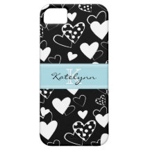 Monogram Heart Pattern iPhone 5 Case