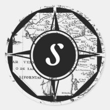 Monogram Historical Map stickers
