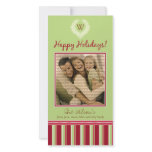 Monogram Holiday Photo Card Wreath-Stripes :: 09 photo cards