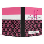 Monogram Hot Pink Wedding Planning & Photo Albumn Binders