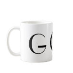Monogram Initial G Black & White Modern Coffee Mug