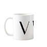 Monogram Initial V Black & White Modern Coffee Mug