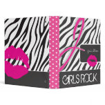 Monogram J - Hip Zebra Photo Album Vinyl Binders