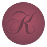 Monogram K Envelope Seals Sticker