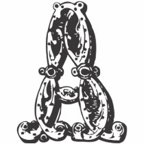 Monogram Letter A in Black