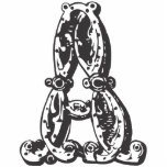 Monogram Letter A in Black photo sculptures