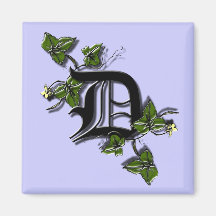 Monogram Letter D magnet