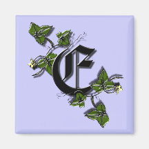 Monogram Letter E magnet