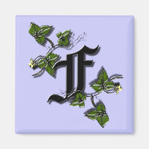 Monogram Letter F magnet