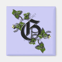Monogram Letter G magnet