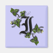 Monogram Letter I magnet