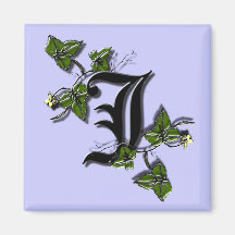 Monogram Letter J magnet