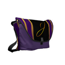 Monogram Letter J Messenger Bag