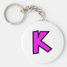 Monogram Letter K Keychains